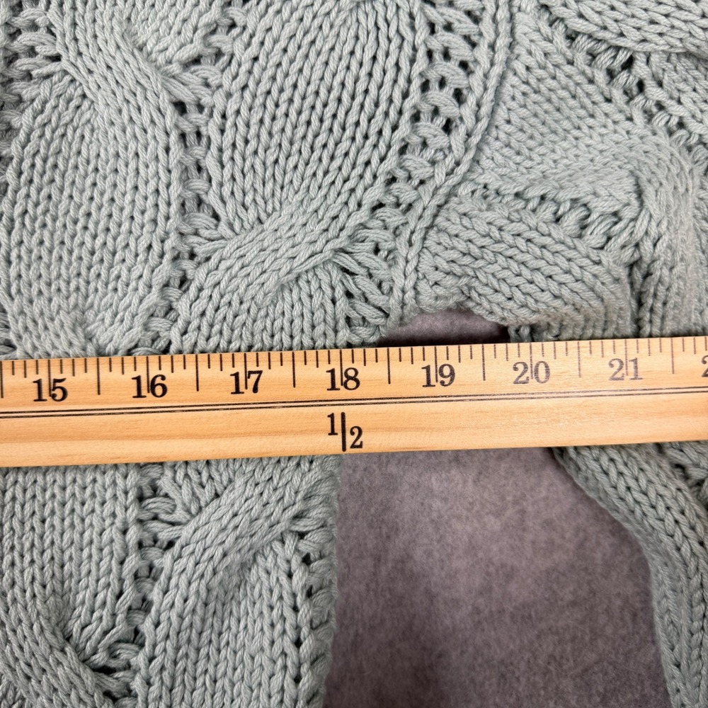 NWT Aeropostale Oversized Cable Knit Sweater Womens Small Blue Paris Reversible - Picture 6 of 8